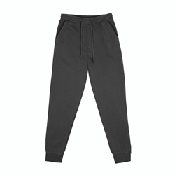 Oversized Pigment Dyed Fleece Pant in Black