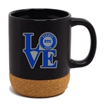 Corky Mug in Black w/ Blue Logo