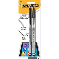 BIC 2pk Cristal Stylus Pen - Black