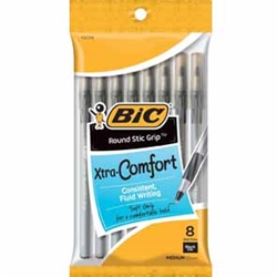 BIC Xtra-Comfort Black Pens - 8pk