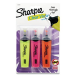 Sharpie Clear View Large Tank Highlighter 3 Pack