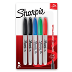 Sharpie Permanent Marker 5 Pack Assorted Colors