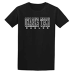 Unisex 100% Ringspun Cotton Tee in Black w/ Ozarks Tech Eagles Logo