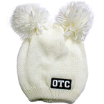 Leia Double Pom Knit Hat in Cream