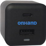 OnHand Wall Charger Black USB-A USB-C