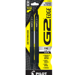 Pilot G2 Edge Gel Pen Black .7mm 2 Pack