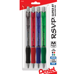 Pentel RSVP Retractable Pen 4 Pack