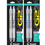 G2 Fashion White Barrel 2 Pack Pens