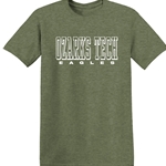 Unisex 100% Ringspun Cotton Tee in Military Green