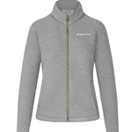 Full Zip in Grey w/ Gold Zipper & Embroidery