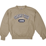 Ladies Dyed Corded Crew in Khaki