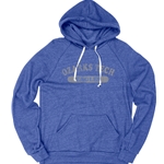 Mens Triblend Fleece Raglan Hood in Royal
