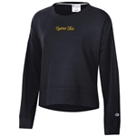 Ladies Sueded Soft Touch Crew in Black - Champion