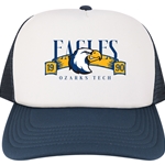 Laguna Hat in White and Navy Trucker