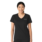 RQ Ladies Scrub Top in Black