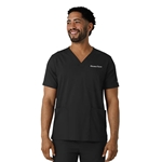 RQ Mens/Unisex Scrub Top in Black