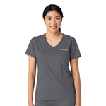 RQ Ladies Scrub Top in Pewter