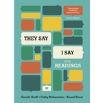 THEY SAY I SAY: MOVES THAT MATTER IN ACADEMIC WRITING W/RDGS