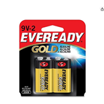 9V Batteries Alkaline 2 Pack