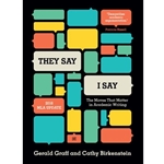 THEY SAY I SAY: MOVES THAT MATTER IN ACADEMIC WRITING 2016 MLA UPDATE