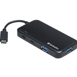 Verbatim USB-C to USB-A 4-Port Hub w/ Power Delivery