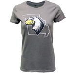 Charcoal Ladies Basic Tee w/ Ozzy State Logo
