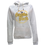 Cream Ladies Triblend Fleece Cross Neck Hoodie