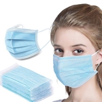 Disposable 3-Ply Woven Fabric Masks 10-Pack