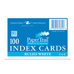 100ct Index Cards White Ruled 4x6