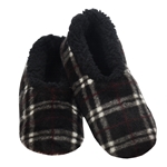 Snoozies! - Black Plaid Medium