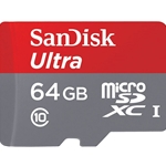 SanDisk Ultra 64GB microSDXC Card w/ Adapter