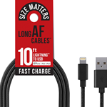 Long AF 10-Foot MFi Lightning Cable Charge & Sync