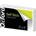 Oxford 3x5 100 CT Rulled Self Stick Index Cards