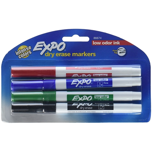 Expo 10pk Dry Erase Markers Fine Tip Multicolored