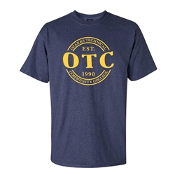 Classic Tee in Heather Navy W/ Gold Logo