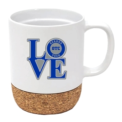 Corky Mug in White w/ Blue Logo