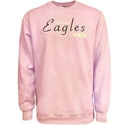 Crew Sweatshirt in Rosewater Pink w/ Embroidery