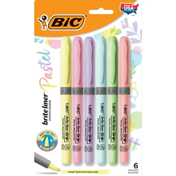 Bic Pastel Highlighter 6 Pack