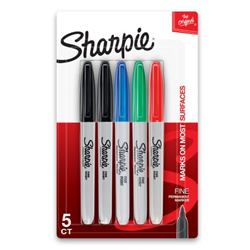 Sharpie Permanent Marker 5 Pack Assorted Colors