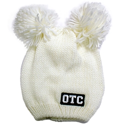 Leia Double Pom Knit Hat in Cream