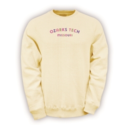 Bennett Raglan Crew in Island Yellow w/ Multi Color Ozarks Tech Embroidery