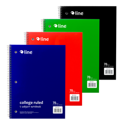 C-Line 1 Subject Wire Notebook Assorted Colors