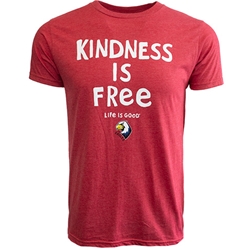 Life is Good Unisex Special Blend Tee in Heather Cardinal