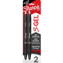 Sharpie S-Gel Pen Black .7mm 2 Pack