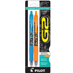 Pilot G2 Fashion Gel Pens .7mm 2 pack