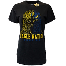 Mineral Washed Tee in Black Dramatic Eagle