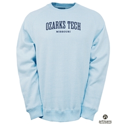 Bennett Raglan Crew in Carolina Blue