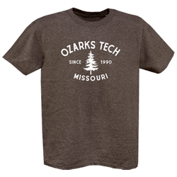 Unisex 5.2oz Cotton Jersey Tee in Heather Brown
