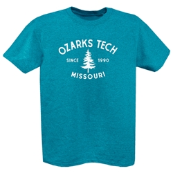 Unisex 5.2OZ Cotton Jersey tee in Heather Turquoise