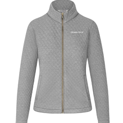 Full Zip in Grey w/ Gold Zipper & Embroidery